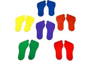 GSi Feet Spot Markers Set of 6 Pairs Non-Toxic Non-Slip in Assorted Colours for Kids Education and Learning