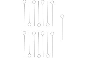 Ruwado 15 Pcs 6 Inch Turkey Lacers for Trussing Turkey Stainless Steel Silver Meat Roasting Trussing Needles Poultry Grilling Supplies for Barbecue BBQ Cooking Kitchen Chicken Roast Supplies (6 Inch)