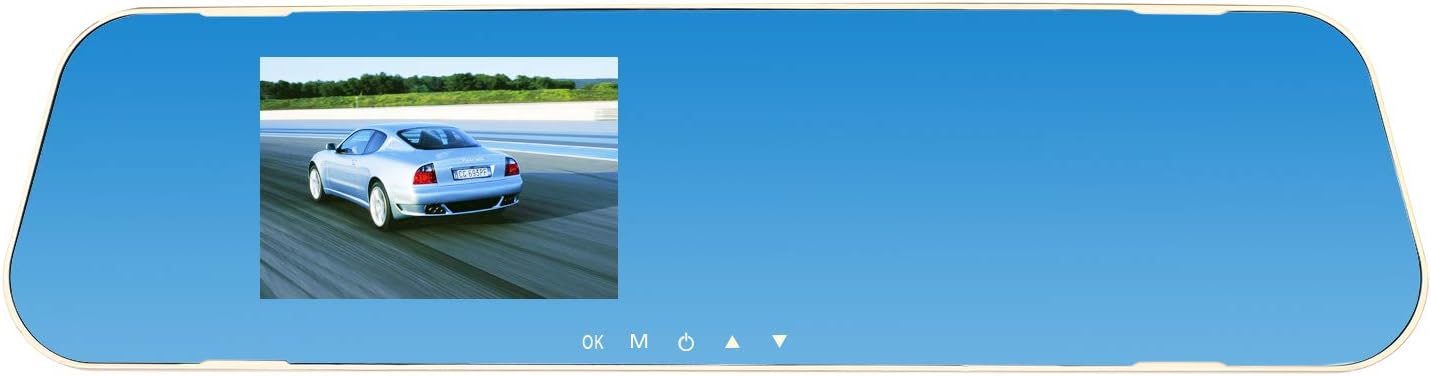 Petilleur Dash Camera 3.5 inch car dvr Dash cam Double Lens Rearview Mirror auto dashcam Recorder Recorder in car Camera Video Full hd car Camera(V40A)