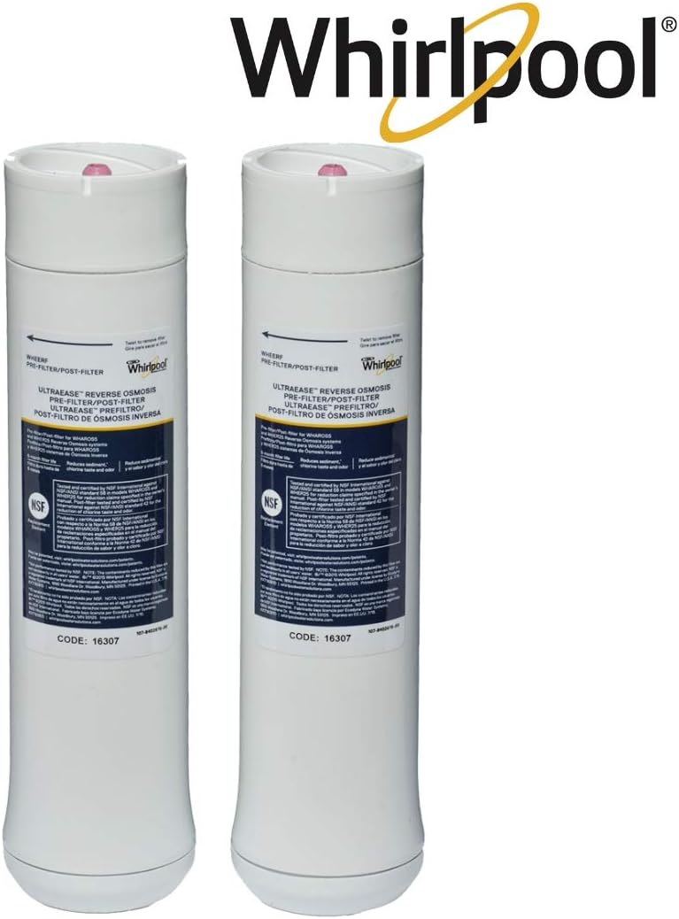 Whirlpool WHER25 Reverse Osmosis (RO) Filtration System With Chrome Faucet | Extra Long Life | Easy To Replace UltraEase Filter Cartridges, White - Undersink Water Filtration Systems - 