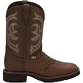 Justin Women’s Inji II 11" Gypsy Western Boot – Distressed Leather Cowgirl Boots with Square Toe, Stitch Detailing, J-Flex Comfort System, and Removable Orthotic Insole, Brown - 8 B