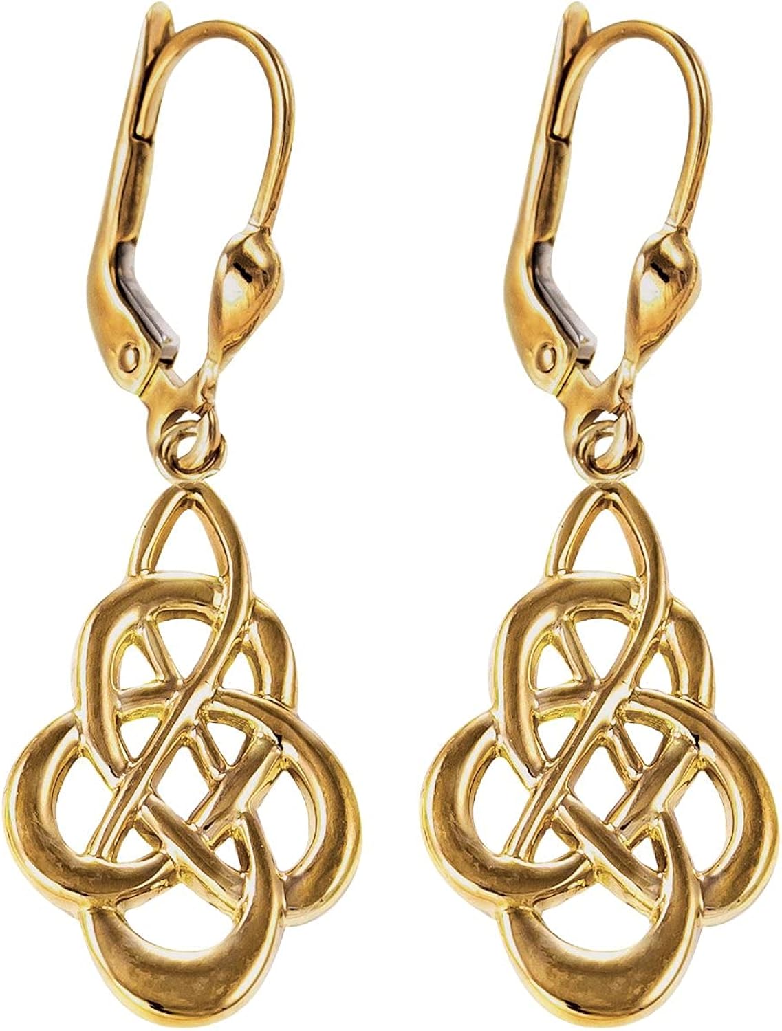9 Carat Yellow Gold Celtic Drop Earrings Amazon.co.uk Clothing