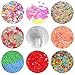 Slime Supplies Kit, 90 Pack Slime Beads Charms, Include Fishbowl Beads, Foam Balls, Glitter Jars, Drop Water Plum Blossom Love Smiley face Slices, Simulation Ice, Colorful Foam Beads, Slime Tools