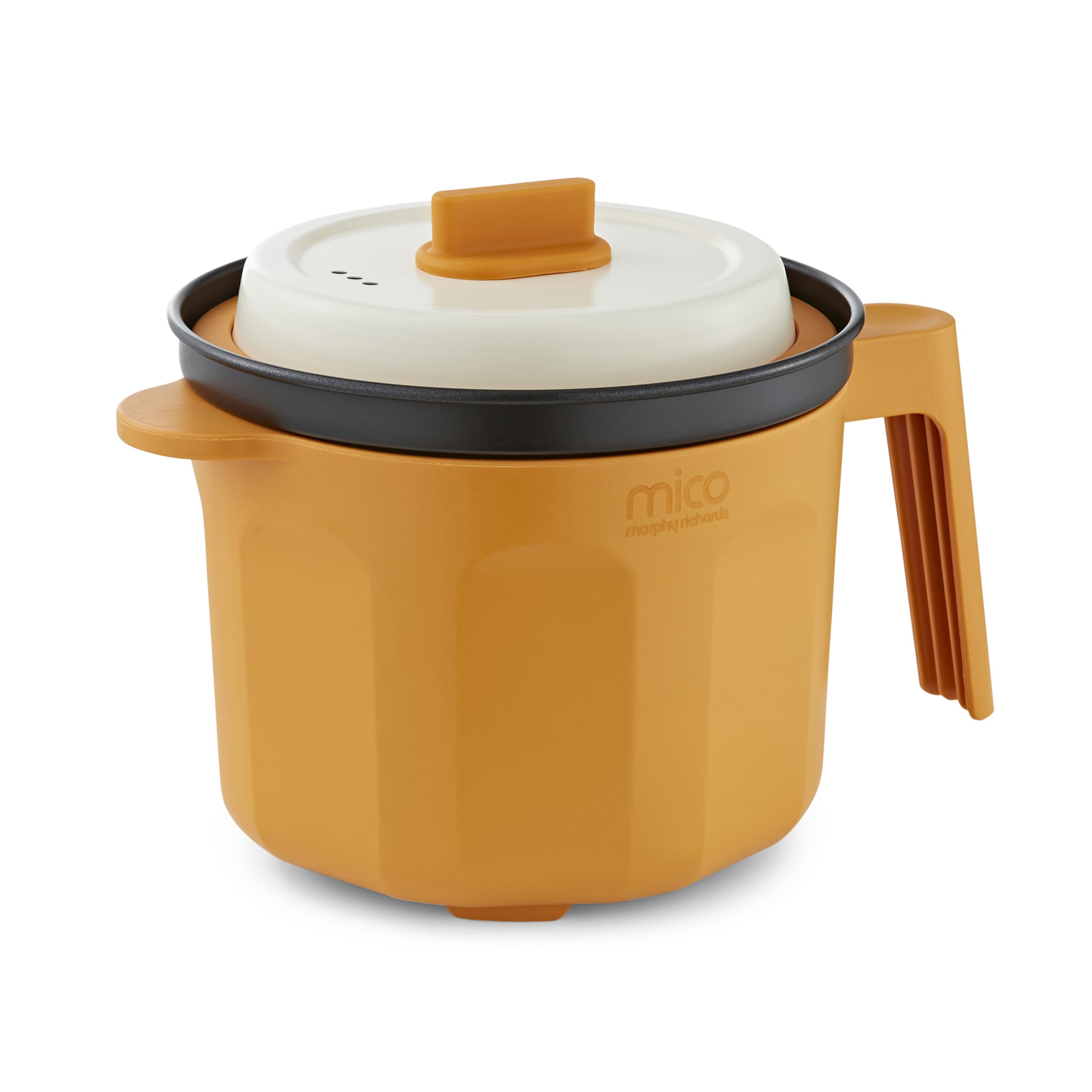 Morphy Richards MICO Microwave Saucepan with Lid, 1.2L Non-Stick Cooker, Soup, Rice, Pasta, Ramen, Noodles and Porridge, Dishwasher Safe, Energy-Saving Oven & Hob Alternative