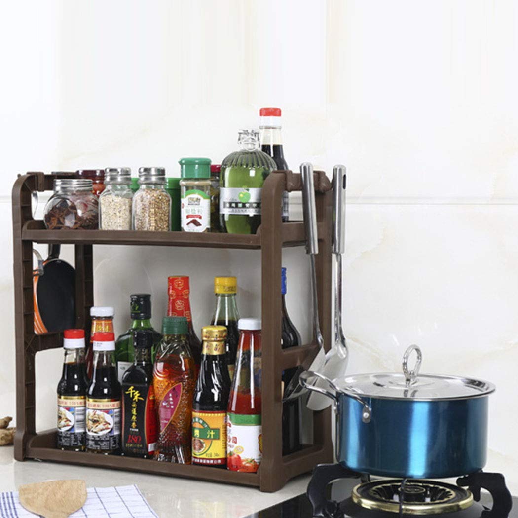 Wwweyi Multifunction Double Layer Kitchenware Storage Rack Bathroom Organizer Storage Racks