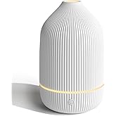 Essential Oil Diffuser, 100ml Aromatherapy Diffuser, Mini Ultrasonic Diffuser for Essential Oil, Home, Office, Cool Mist Humidifier with 7 Led Light, Auto Shut-Off, White