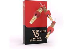 EZTAT2 EZ Tattoo Cartridge Needles - 16Pcs #10 (27RM) Bugpin Curved/Round Magnum Long Taper with Foam Cover Tattoo Needles Cartridges for Tattooing Rotary Tattoo Pen Machine Supply - V SELECT Plus