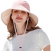 Peicees Wide Brim Sun Hats for Women Reversible Bucket Hat UV Sun Protection Hat UPF 50+ for Beach Travel Hiking Gardening