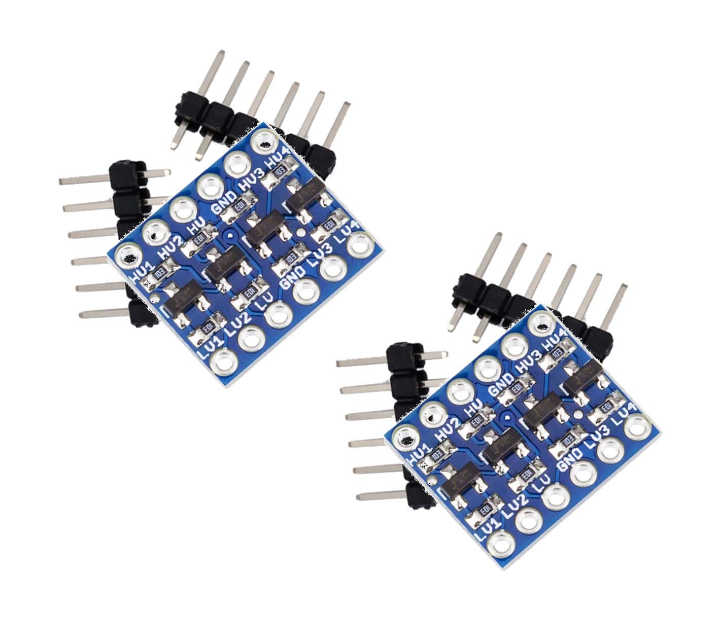 TECNOIOT 2pcs 4Channel IIC I2C Logic Level Converter Bi-Directional Module 5V to 3.3V