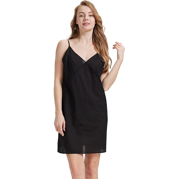 Cottonique Women's Hypoallergenic Full Slip Made from 100% Organic Cotton  (Colored) (US, Numeric, 4, Regular, Regular, Melange Black) at Amazon  Women's Clothing store