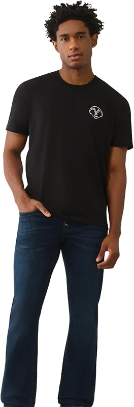 Herren Ricky Big T Flap Straight, Blau, 38