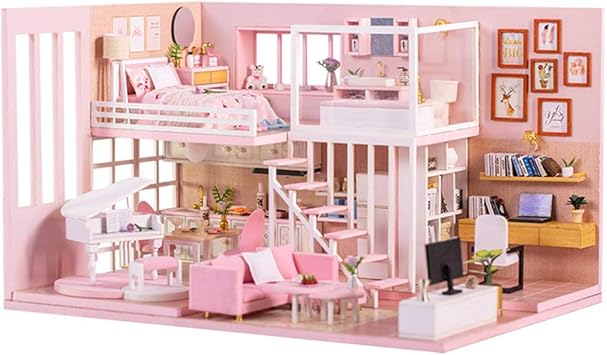 Mini Kit casa de muñecas casa de muñecas en Miniatura con ...