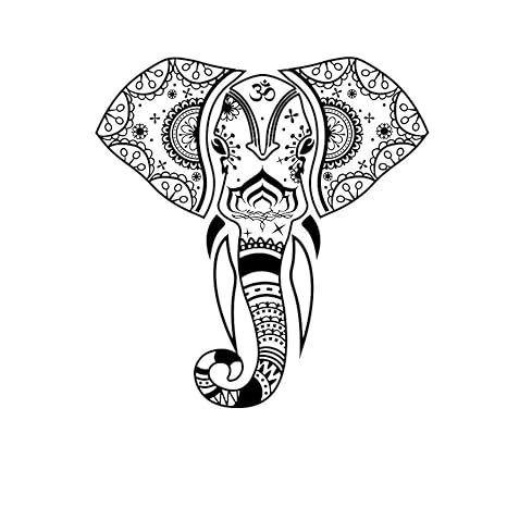 Indian Elephant Decals Hippie Mandala Wall Decals Bedroom Om