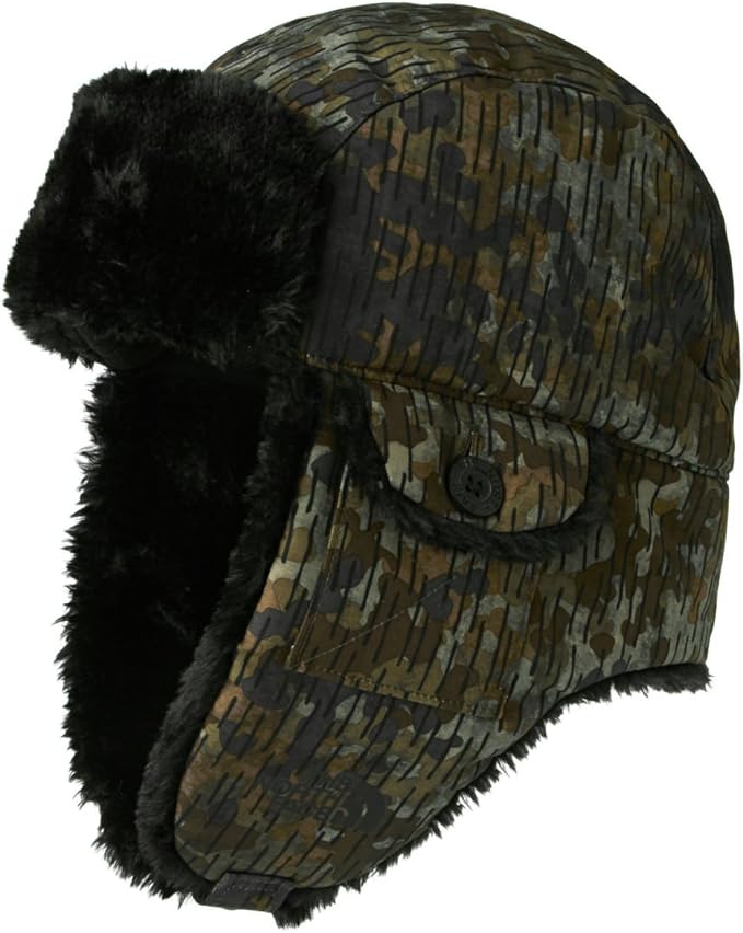 The North Face Men's Heli Hoser Trapper Hat Brindle Brown Flecktarn