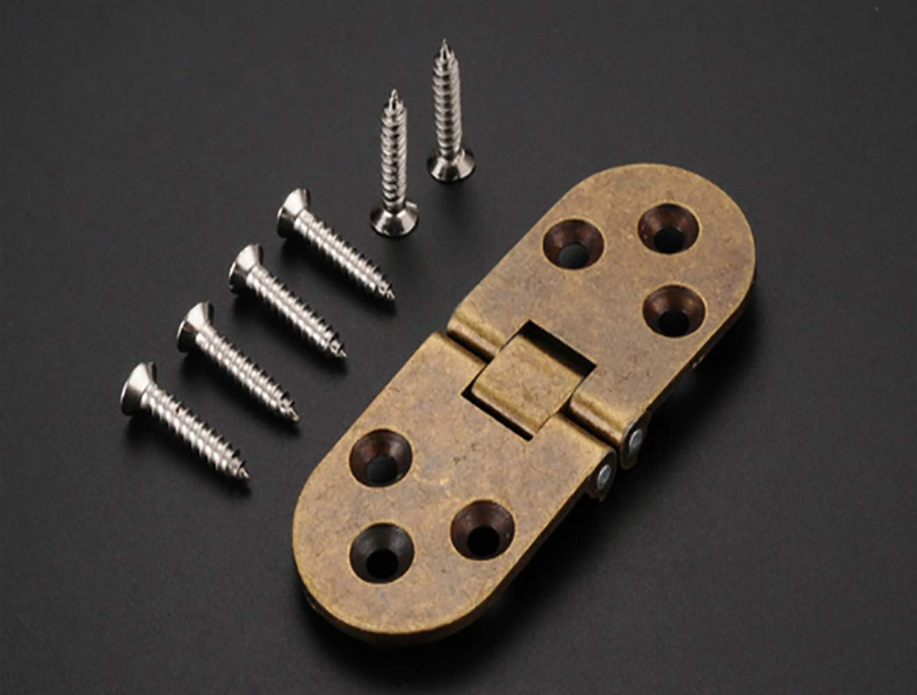 Folding Flip Top Hinge, Tiberham 180 Degree Round Edge Sewing Machine Table Hinge - Image 3