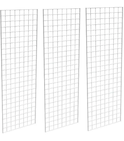 Only Hangers Gridwall Wall Mount Brackets – White – 50 Pack For Panel Displays