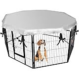 Dog Crate Cover for Outdoor and Indoor- Double Side Waterproof Windproof Shade Kennel Cover, Fits 24" Crate with 8 Panel