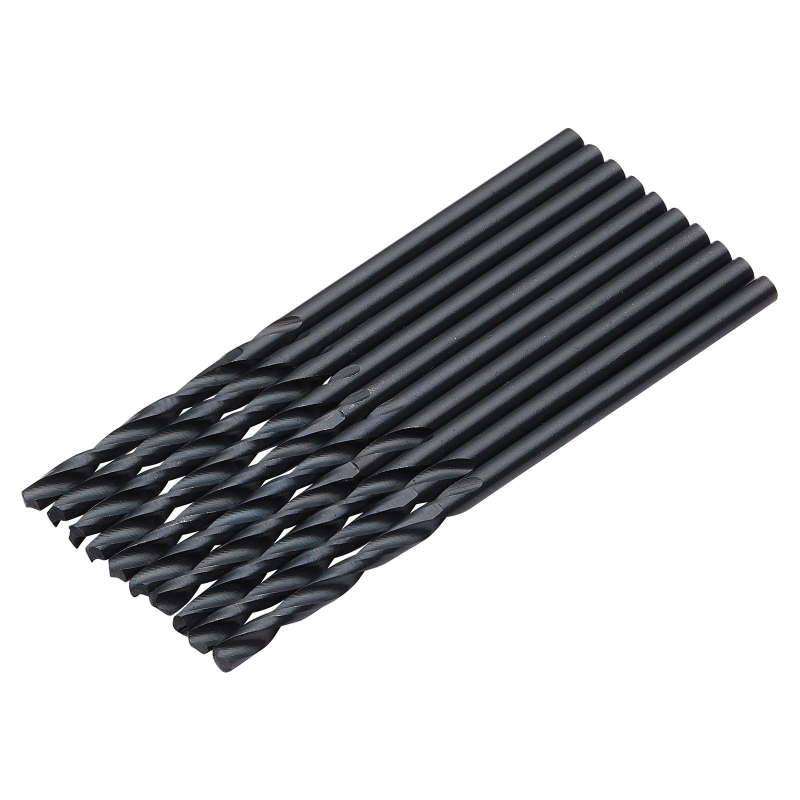 Draper 10pcs Black HSS Drill Bit, 1.5mm x 43mm - 08812 - for Metal, Wood and Plastic