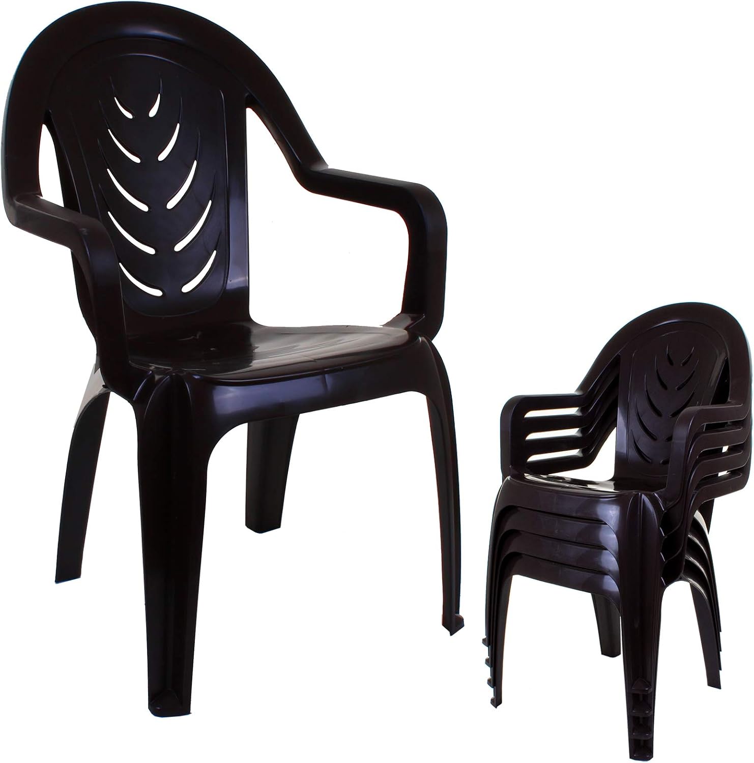 Plastic Lawn Chair Garden Outdoor Furniture Stacking Patio Armchair