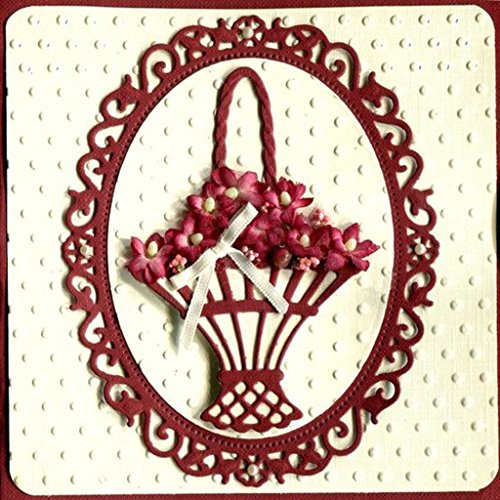 Yeahii Flower Basket Cutting Dies Stencil DIY Scrapbooking Embossing Album Paper Card