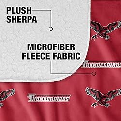 Casper College Logo Pattern Sherpa Blanket, Warm