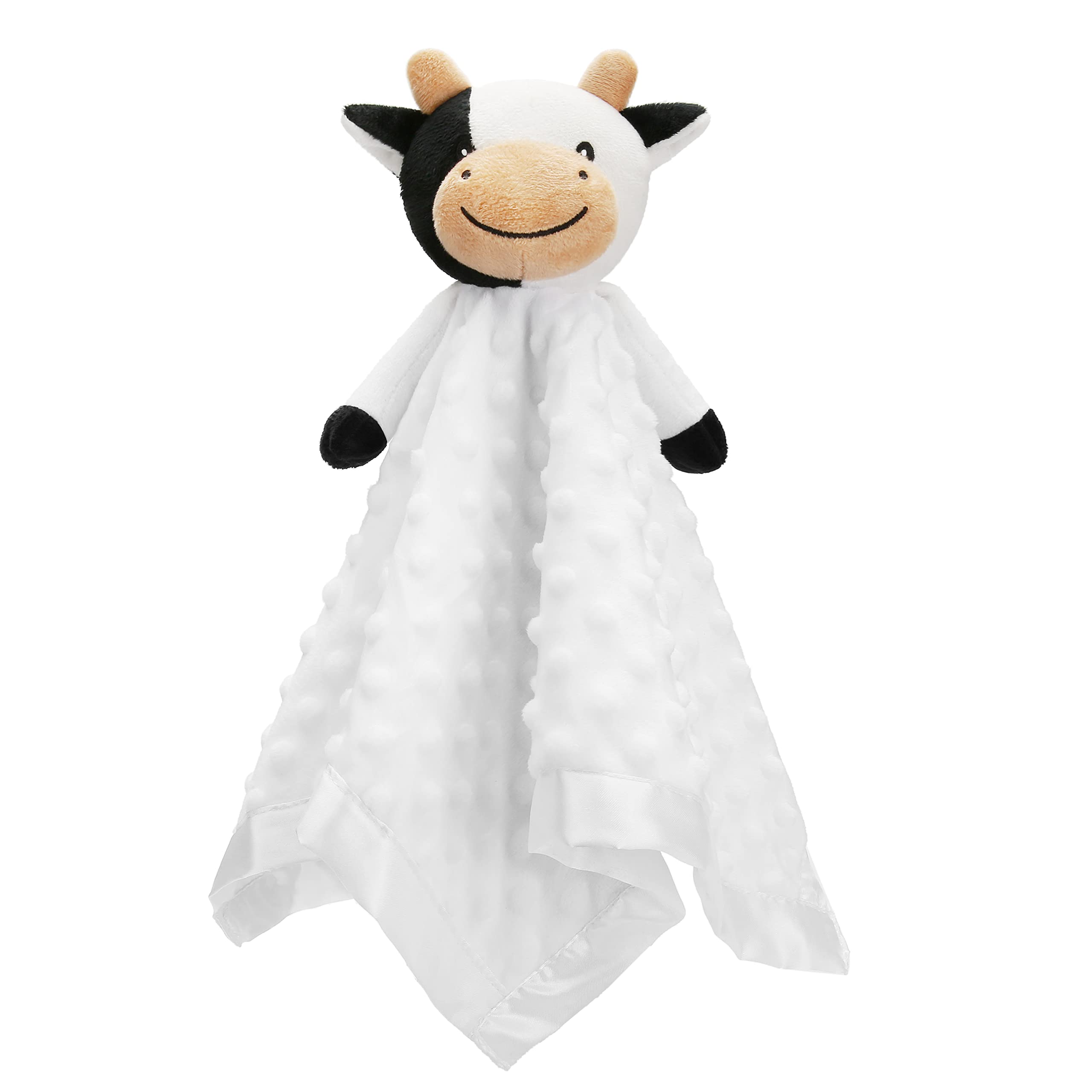 Photo 1 of Pro Goleem Cow Security Blanket Soft Loveys for Babies for Boys and Girls Newborn Lovie Infant Blankie Cow Baby Stuff Baby Snuggle Toy Stuffed Animal Baby Gifts 16 Inch