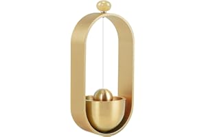 VICHERIA Shopkeepers Bell for Door Opening, Door Chime for Business When Entering, Entrance Hanging Doorbell Decoration and Business Decorations, Door Bell When Dog, Cat Go Outside - Creative Gift (Gold)