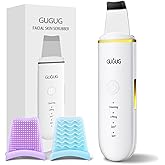 GUGUG Skin Scrubber Face Spatula Skin Spatula Pore Cleaner Blackhead Remover Tools for Facial Deep Cleansing-4 Modes -White