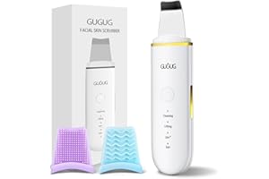 GUGUG Skin Scrubber Face Spatula Skin Spatula Pore Cleaner Blackhead Remover Tools for Facial Deep Cleansing-4 Modes -White