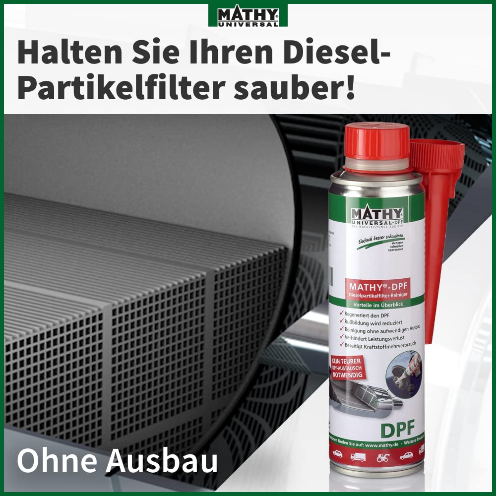 MATHY-DPF Partikelfilter Reiniger Diesel (300 ml) - hochwirksamer DPF Reiniger - Diesel Systemreiniger für Dieselmotoren - Diesel Additiv 4