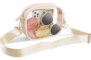 Armiwiin Clear Bag Stadium Approved, Clear Crossbody Bag with Removable and Adjustable Strap for Sports Concert Event