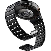 Bandletic Magnetic Silicone Band Compatible with Samsung Galaxy Watch 7 6 5 4 FE 40mm 44mm/for Galaxy Watch 6 4 Classic 43mm 47mm 42mm 46mm/Watch 5 Pro 45mm, 20mm No Gap Sport Strap for Men Women
