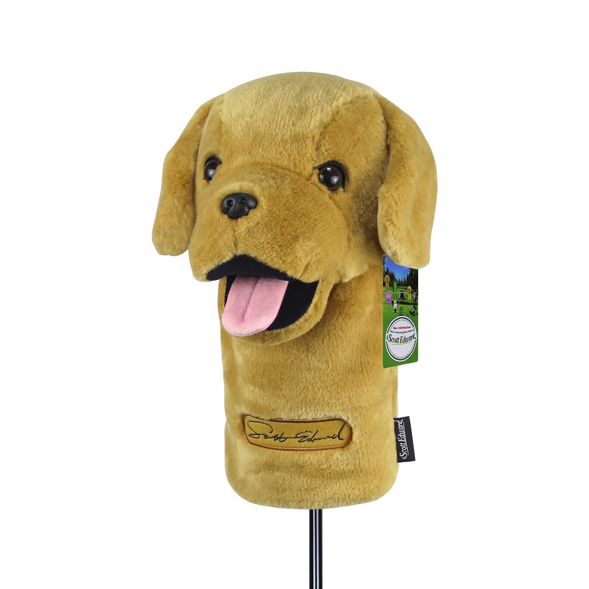 Scott Edward Golden Retriever Golf Head Cover, Fit Driver Wood(460cc),Plush Fabric, Smooth and Soft Touch Feeling,Animal Shape — image 1