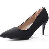 DREAM PAIRS Women's High Stiletto Heels Closed Pointed Toe Dress Pumps Shoes for Wedding Work Office Business, 3 Inches,Size 7,Black/Suede,KUCCI