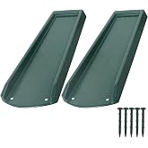 plusgutter Rain Gutter Downspout Splash Block, Gutter Downspout Extensions for Water Drainage, 24" Gutter Splash Guards Downspout Extender, Fixable Down spout Drain Trays with PE Nails(2 Pack, Green)