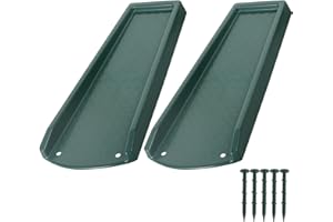 plusgutter Rain Gutter Downspout Splash Block, Gutter Downspout Extensions for Water Drainage, 24" Gutter Splash Guards Downspout Extender, Fixable Down spout Drain Trays with PE Nails(2 Pack, Green)