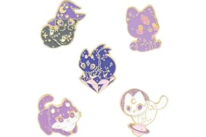 ZOFLY Cute Cat Frog Rabbit Animal Pins, Personality Animation Enamel Pin Set, Brooches for Bag, Lapel, Buckle, Hat, Clothing Accessories, Birthday Gift, Christmas Presents