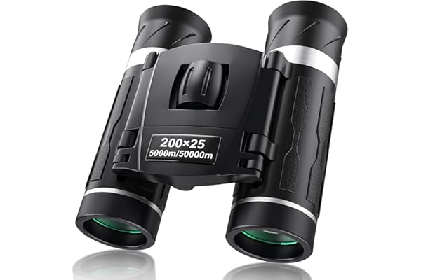 200x25 Compact Binoculars for Adults and Kids, High Powered Mini Pocket Binoculars, Waterproof Small Binoculars for Bird Watching, Hunting, Concert, Theater, Opera, Traveling, Sightseeing