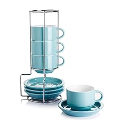Sweese 2.5 Ounce Porcelain Stackable Espresso Cups