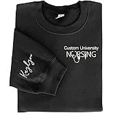 IZI POD Personalized Embroidered for Nurse Black, RN LPN APRN CNA, Embroidered Sweatshirt For Nurse, Nursing Student