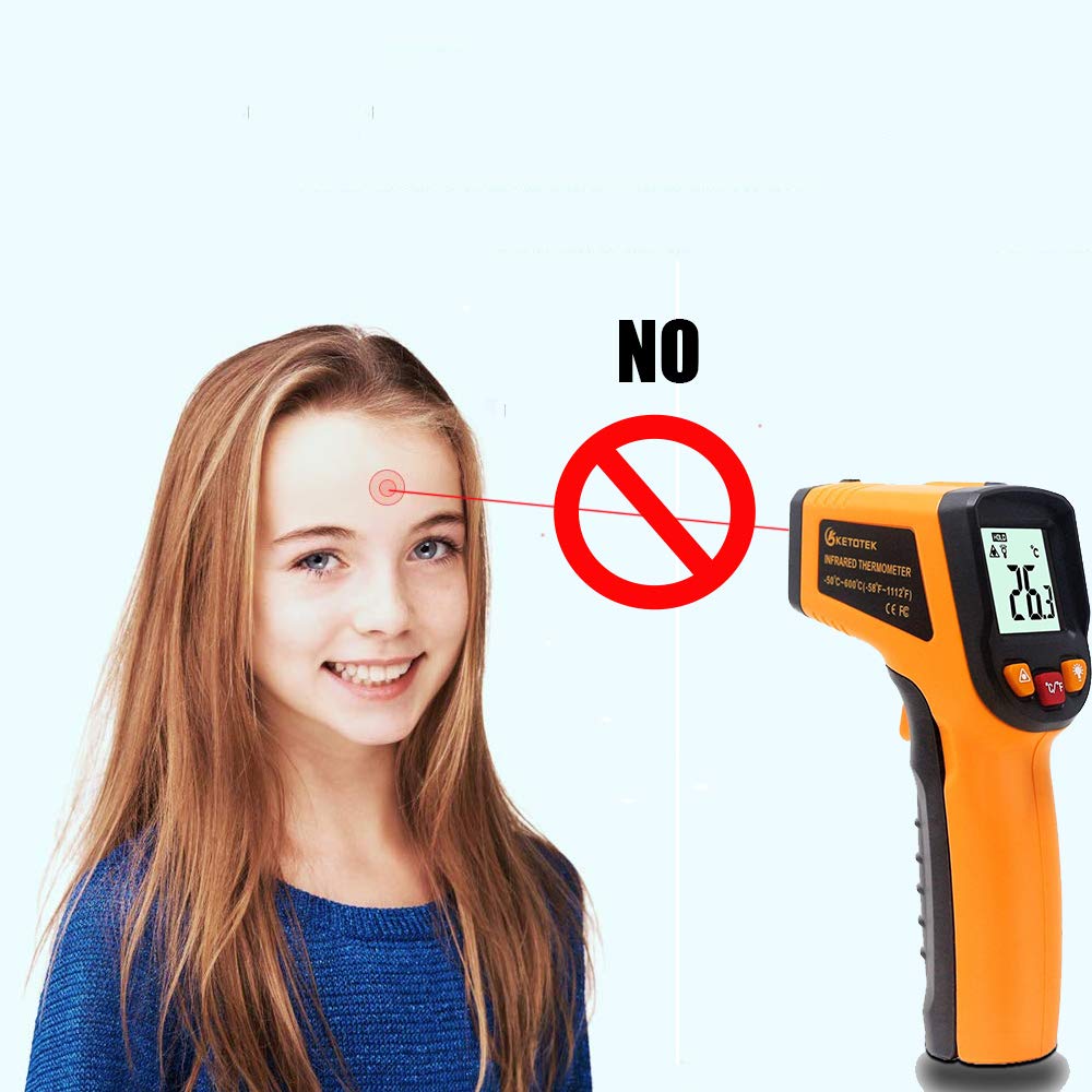 KETOTEK Digital Infrared IR Thermometer Gun Food Cooking 50℃600℃ Non
