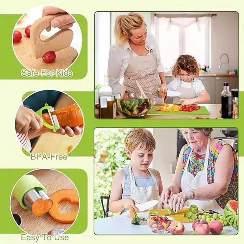 Kit de Cozinha Montessori para Crianças 17 Peças