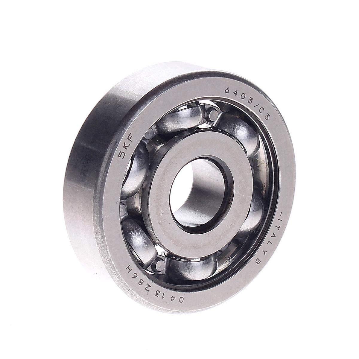 SKF Radial Deep Groove Ball Bearing, 17 ID, Bearing steel