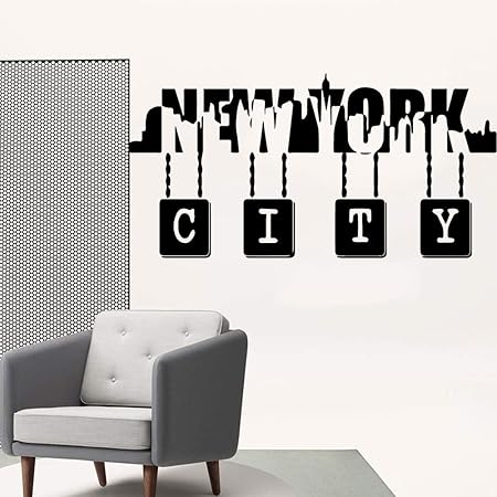 jiuyaomai Hermosa Ciudad de Nueva York Pegatina Decorativa ...