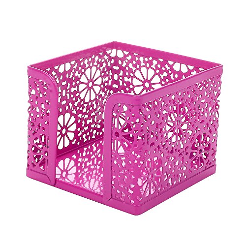 Crystallove Set of 3 Metal Mesh Office Desk Accessories Organizer, Rose