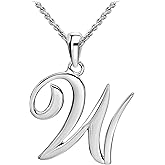 SEA OF ICE Letter Initial Necklace, Alphabet Letter Pendant Necklace, Sterling Silver, Gold, Rose Gold Necklace for Women, Elegant Initial Necklaces, Personalized Custom Women's Necklaces