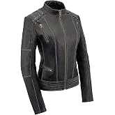 Milwaukee Leather Women's 'Sporty and Elegant' Scooter Style Motorcycle Leather Rider Jacket