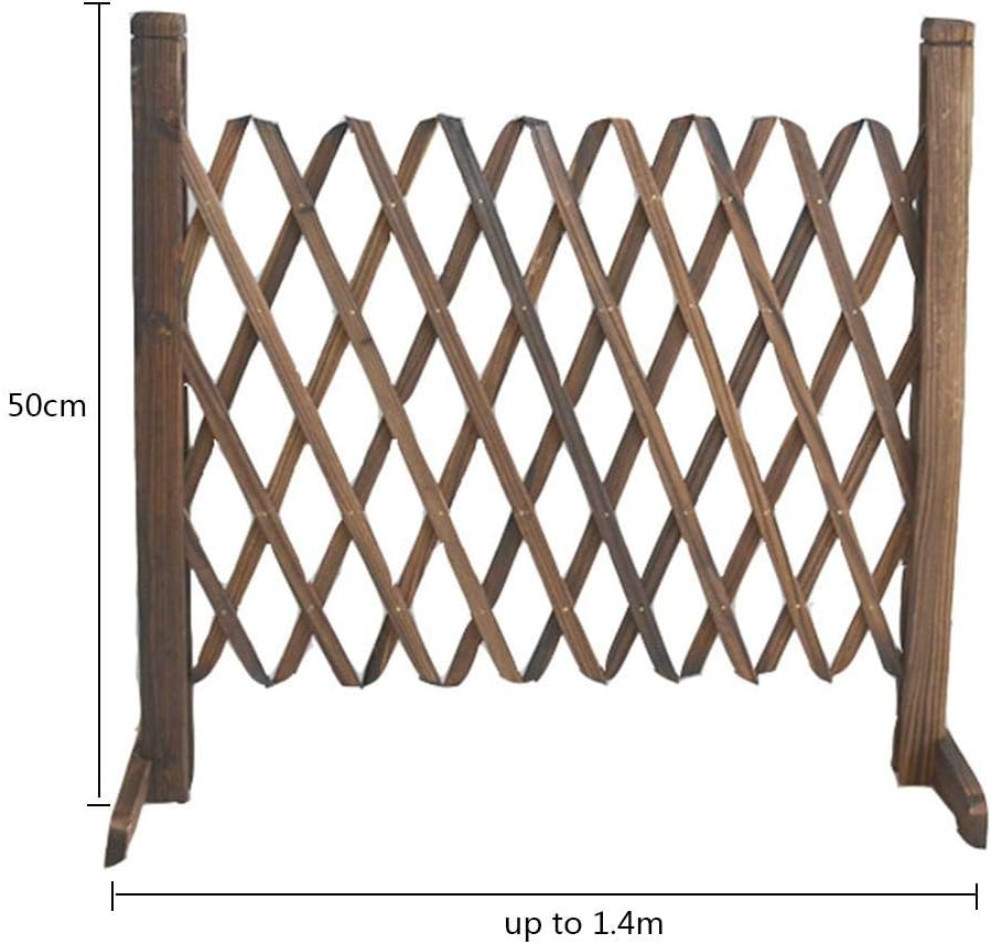expanding portable fence wooden screen pet gate kid safety dog lawn patio garden