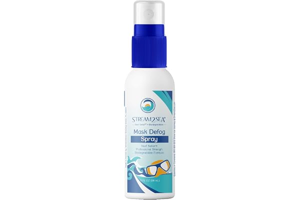 STREAM 2 SEA Reef Safe Anti-Fog Spray for Swim Goggles, Snorkel, Scuba & Ski Masks – Defogger for Diving, Snorkeling – 2Fl Oz