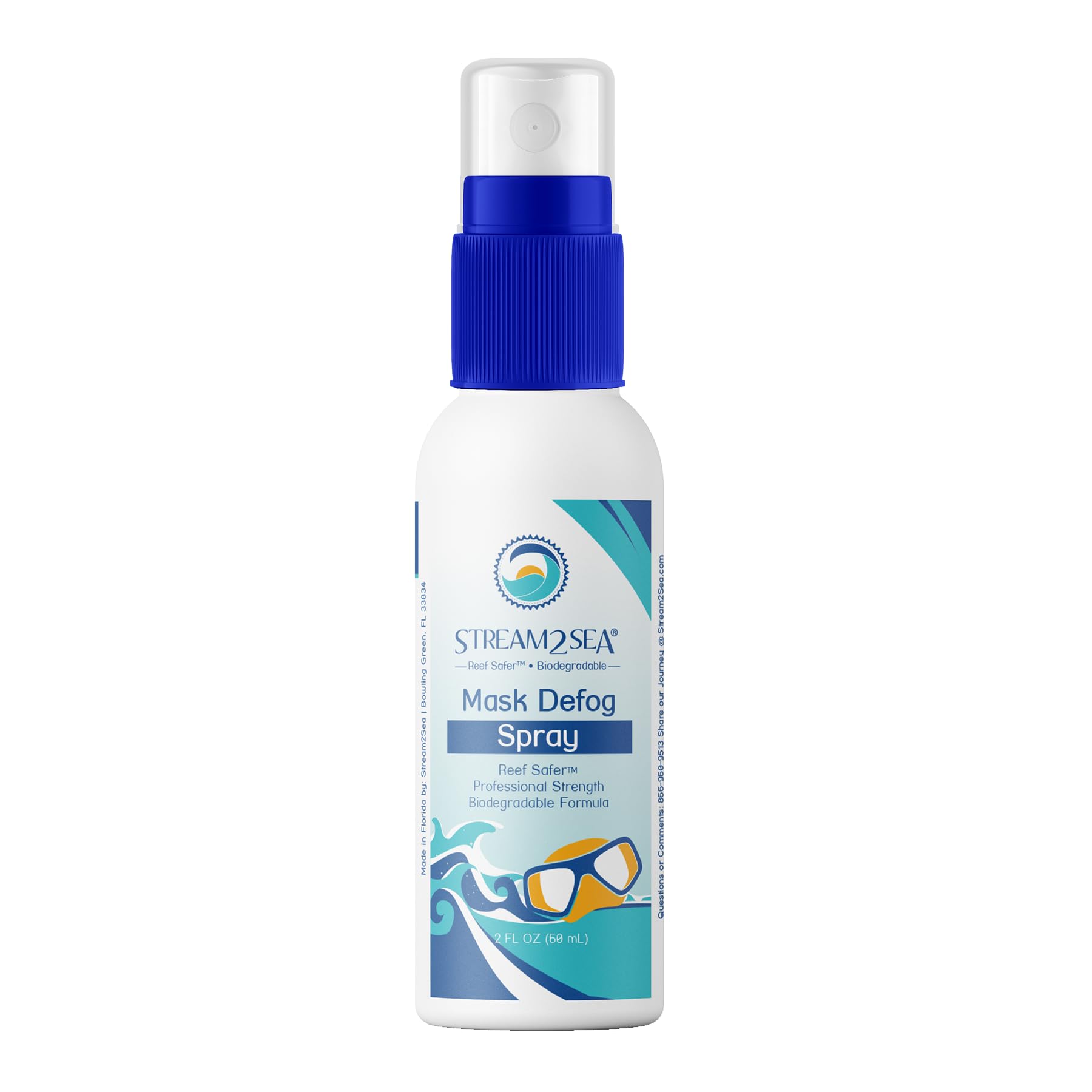 STREAM 2 SEA Anti-Fog Spray Defogger, Swim Goggles, Snorkel, Scuba, 2oz